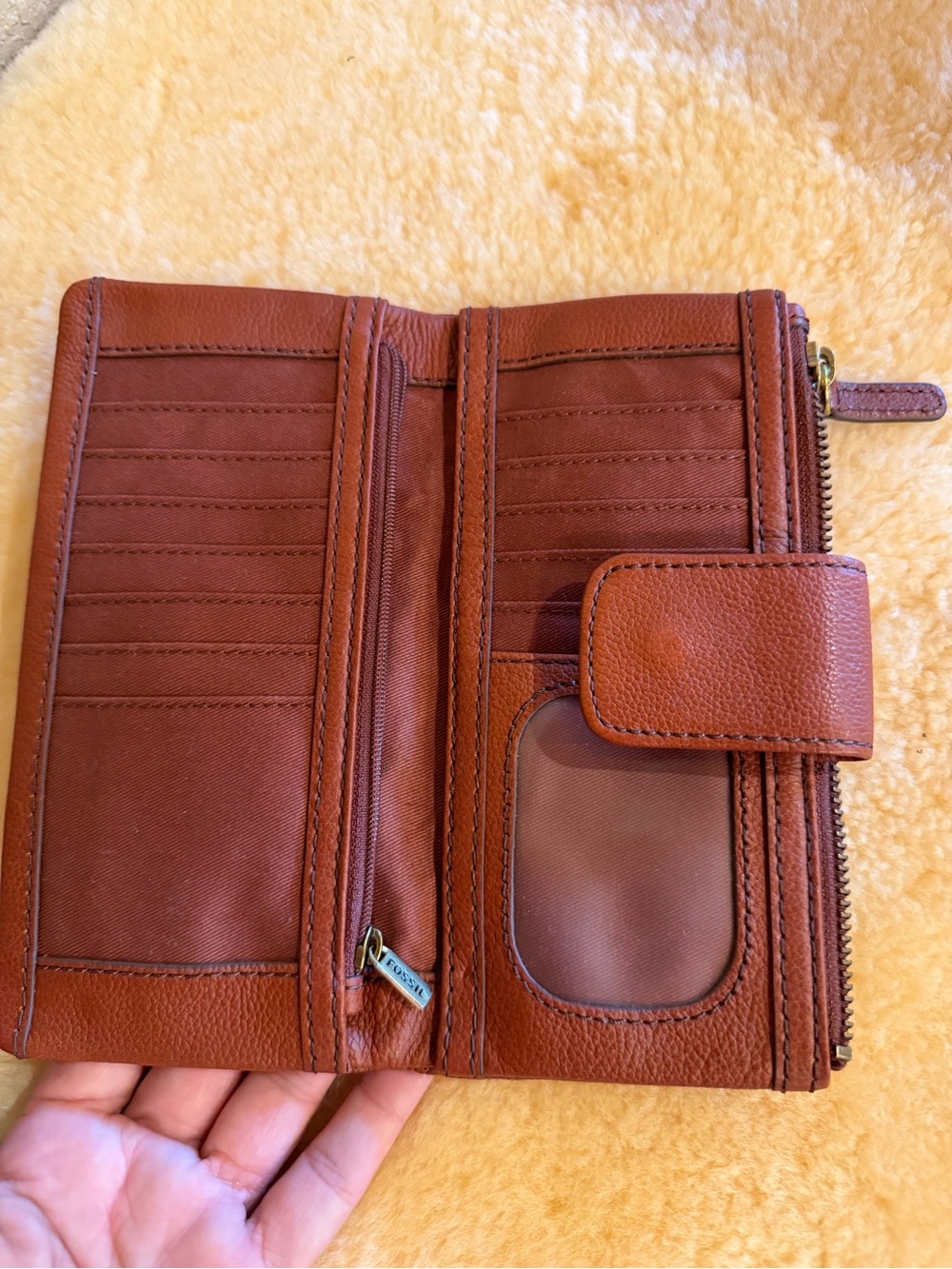 Fossil Ella Brown Leather Wallet - new - Picture 3 of 4